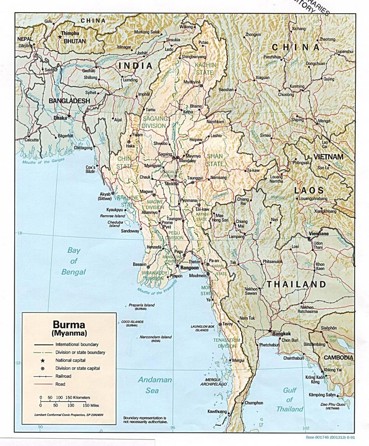 op die regte pad Myanmar kaart