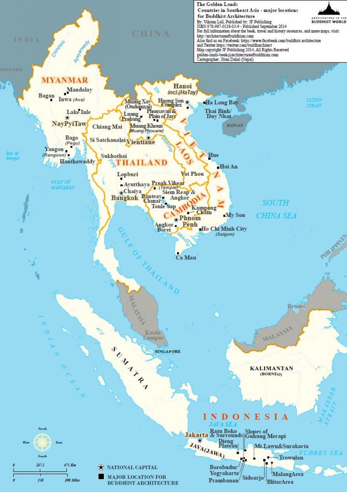 Kaart van Myanmar suidoos-asië
