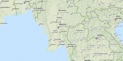 Gps-kaart vir Myanmar