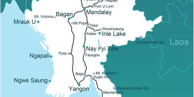 Een kaart Myanmar