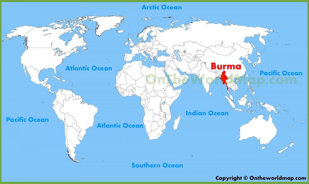 Birma-plek op kaart